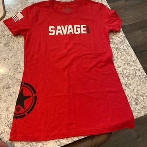 New savage barbell size medium t-shirt